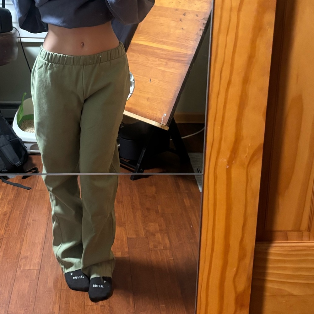 Brandy Melville Olive Green Track Pants